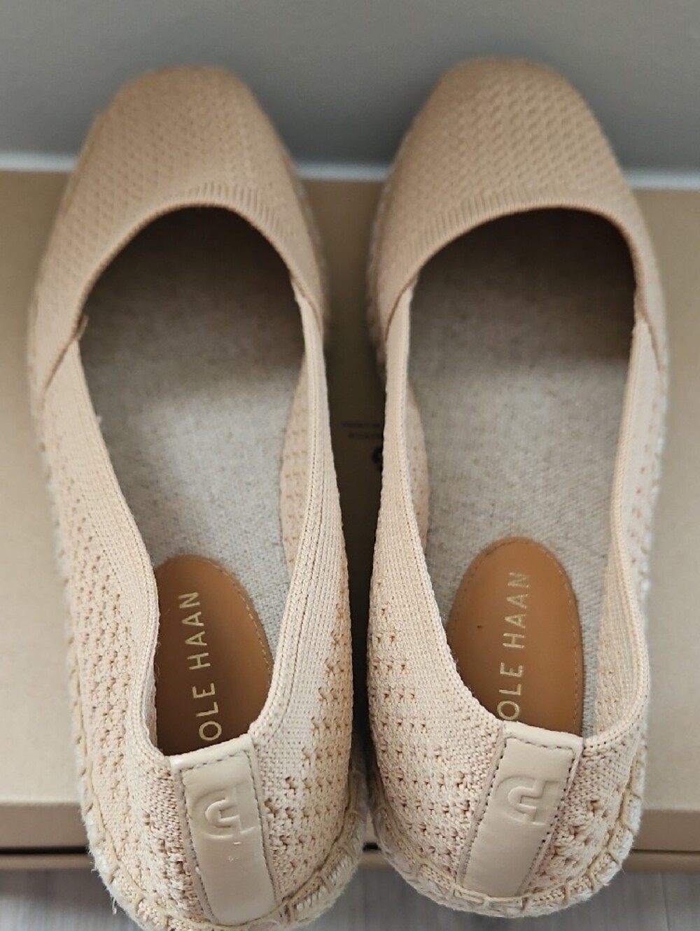 Cole Haan Beige Knit Espadrille Flats, 7.5M - Picture 7 of 9